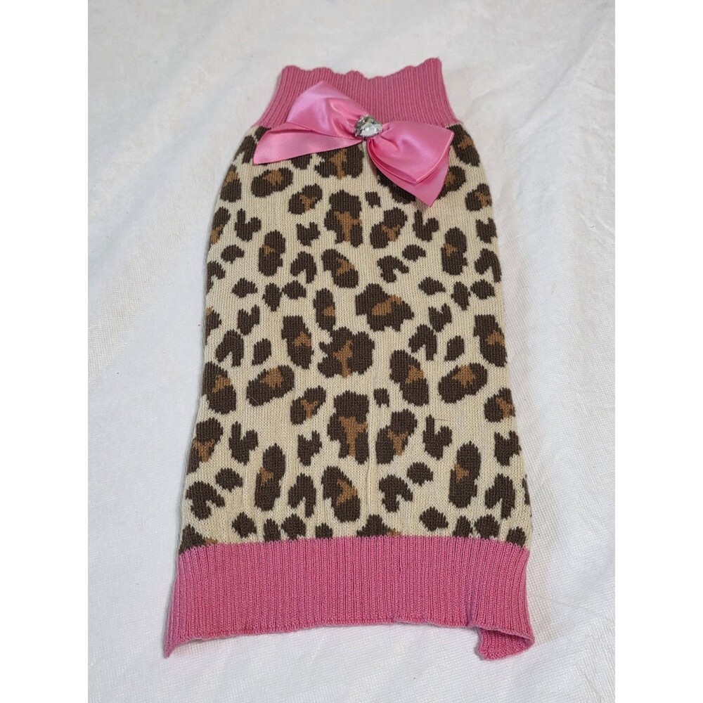 Simply Dog Animal\Pink Knit Dog Sweater Size Small
